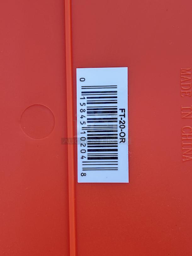 BRAND NEW IN THE BOX! GET FT-20-OR 14" x 17" Ambidextrous Polypropylene Orange Fast Food Tray with Cup Holders, Cup Compartment Diameter: 3 1/2". 16 Cases of 12 Trays. 192 In Total.  16x Your Bid. - Image 7 of 7