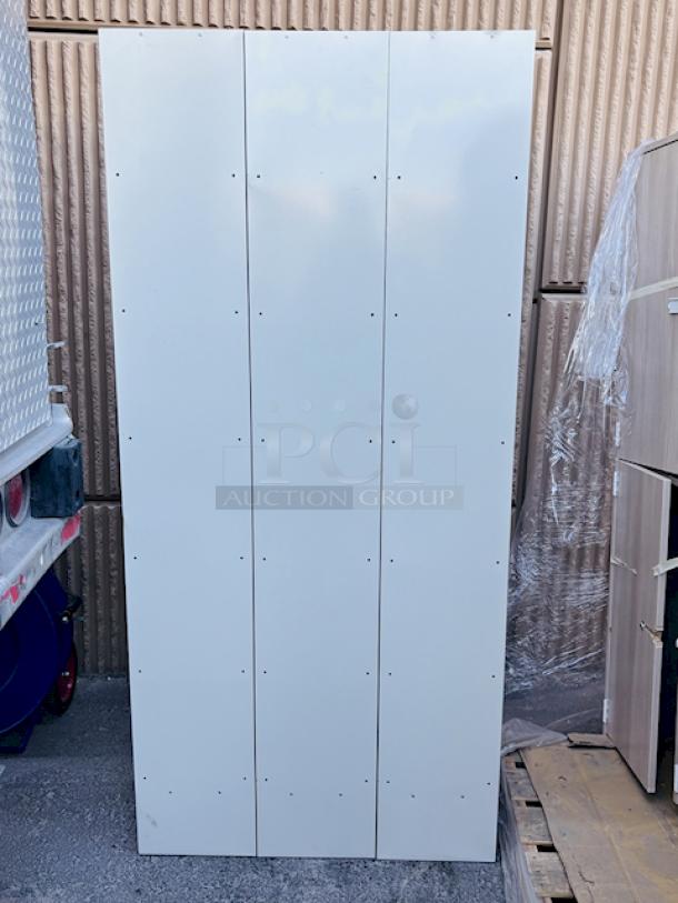 BRAND NEW SCRATCH & DENT! Winholt WL-618 Triple Column Eighteen Door Locker with Perforated Doors - 36" x 12"	36x12x78 - Image 7 of 7