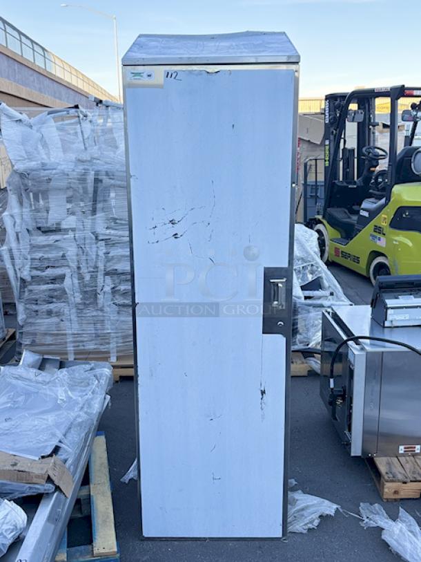 BRAND NEW SCRATCH & DENT! Regency 600SMC25SD Stainless Steel Mop Sink Cabinet - 25 1/4" x 22 5/8" x 84". Unit is dented. - Image 1 of 9