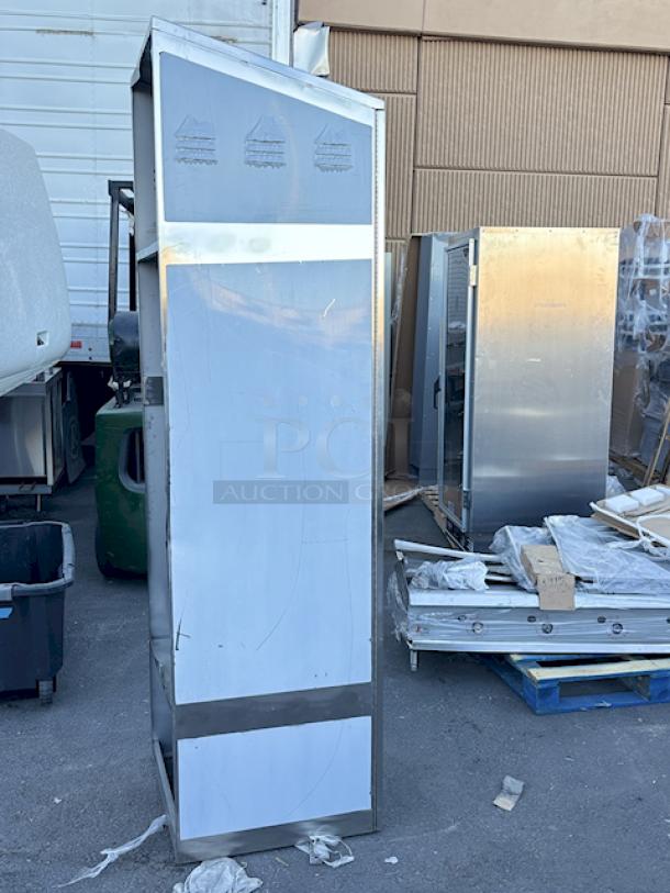BRAND NEW SCRATCH & DENT! Regency 600SMC25SD Stainless Steel Mop Sink Cabinet - 25 1/4" x 22 5/8" x 84". Unit is dented. - Image 8 of 9