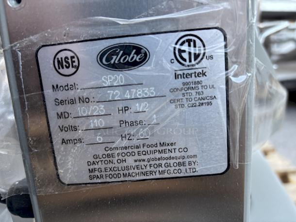 BRAND NEW SCRATCH AND DENT! Globe SP20 20 Qt. Planetary Stand Mixer with Guard & Standard Accessories - 120V, 1/2 hp. See photos........


*This unit is located at our main warehouse approximately 10mins away. The address is 3290 S. Highland Dr. Las Vegas NV 89109.* - Image 6 of 7