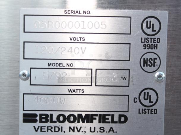 OUTSTANDING! Bloomfield 8792 Gourmet 1000 Dual Automatic Airpot Coffee Brewer, 120/240V, 4000w, 17Amp. In Working Order. S/N: 05B00001005 - Image 2 of 5