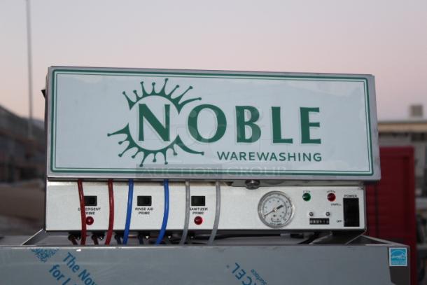 BRAND NEW SCRATCH & DENT! Noble Warewashing I-E Single Rack Low Temperature Door-Type Dish Machine - 115 Volts	12.5 Amps	1 Phase	60 Hz. S/N: 24F423907. Unit is dented. - Image 4 of 9