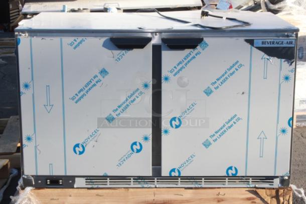 BRAND NEW SCRATCH & DENT! Beverage-Air UCR48AHC-23 48" Low Profile Undercounter Refrigerator. 115 Volts	2.2 Amps	1 Phase	60 Hz. S/N: 15003249 Mounting points for doors are bent slightly inward. - Image 1 of 9
