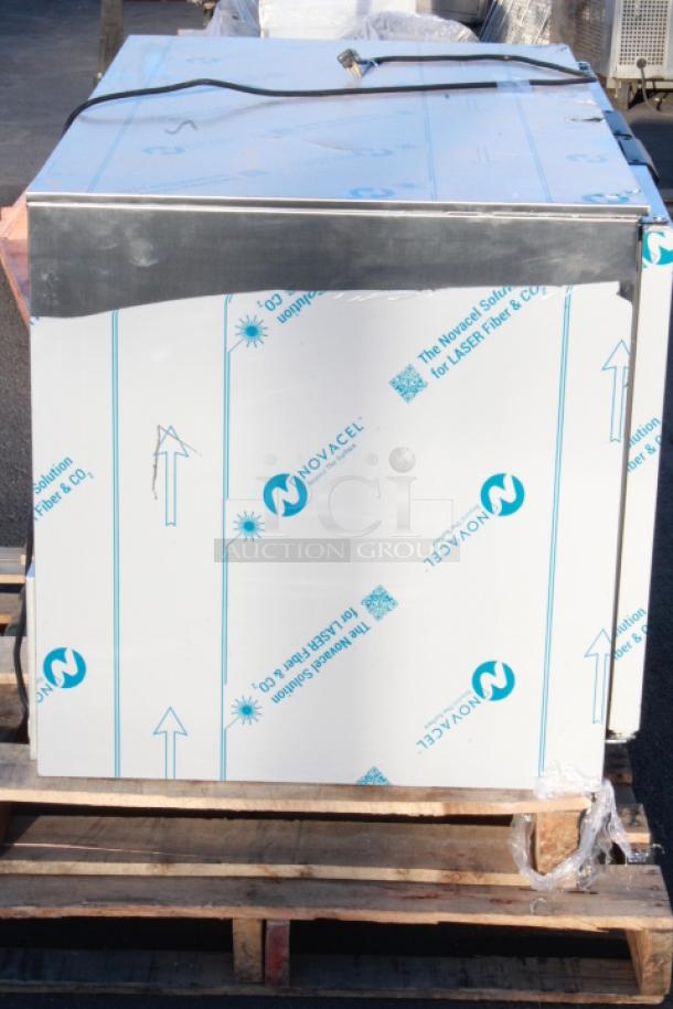 BRAND NEW SCRATCH & DENT! Beverage-Air UCR48AHC-23 48" Low Profile Undercounter Refrigerator. 115 Volts	2.2 Amps	1 Phase	60 Hz. S/N: 15003249 Mounting points for doors are bent slightly inward. - Image 5 of 9