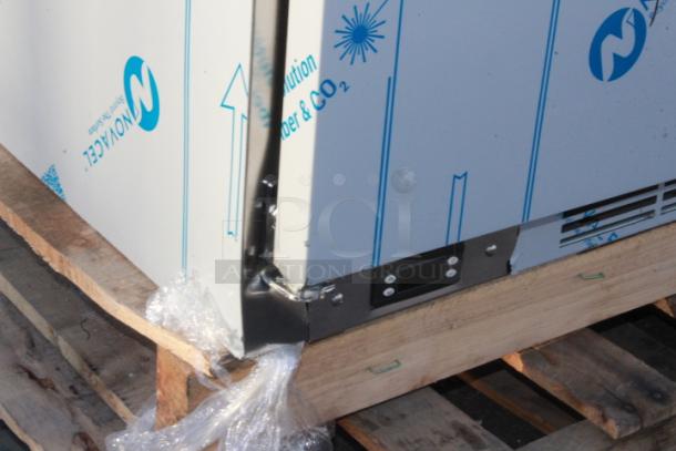 BRAND NEW SCRATCH & DENT! Beverage-Air UCR48AHC-23 48" Low Profile Undercounter Refrigerator. 115 Volts	2.2 Amps	1 Phase	60 Hz. S/N: 15003249 Mounting points for doors are bent slightly inward. - Image 7 of 9