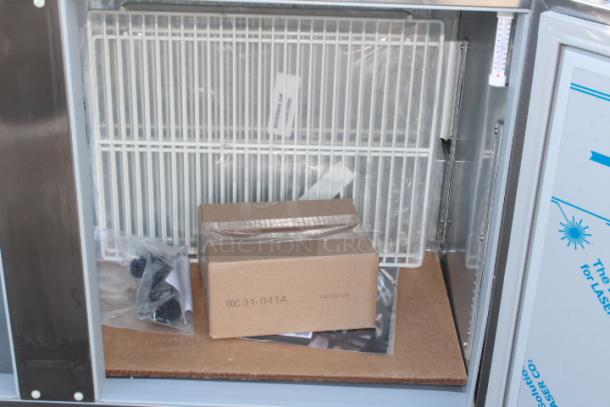 BRAND NEW SCRATCH & DENT! Beverage-Air UCR48AHC-23 48" Low Profile Undercounter Refrigerator. 115 Volts	2.2 Amps	1 Phase	60 Hz. S/N: 15003249 Mounting points for doors are bent slightly inward. - Image 8 of 9