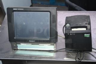 Transact BOHA! MOD 9800 Back-Of-House Work Station Food Safety And Grab N’ Go Label Printer & Ithaca 9000UL Monochrome USB Thermal Receipt Printer. 2x Your Bid