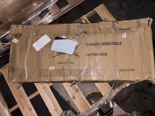 BRAND NEW SCRATCH & DENT! Regency 600TSB2460S 24" x 60" 16-Gauge Stainless Steel Commercial Work Table with 4" Backsplash and Undershelf. In original box.