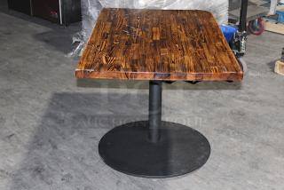 HIGH QUALITY/LIKE NEW!! Solid Wood Table Top With Rounded Corner and Heavy Duty Base 30"x48"x33". 2x Your Bid