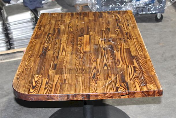 HIGH QUALITY/LIKE NEW!! Solid Wood Table Top With Rounded Corner and Heavy Duty Base 30"x48"x33". 2x Your Bid - Image 4 of 4