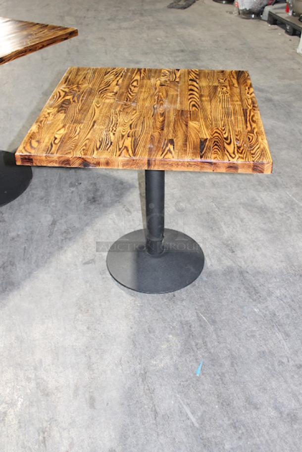 HIGH QUALITY/LIKE NEW!! Solid Wood Table Top and Heavy Duty Base 30"x30"x33". 

*These items are located at our main warehouse approximately 10mins away. The address is 3290 S. Highland Dr. Las Vegas NV 89109.* - Image 1 of 3