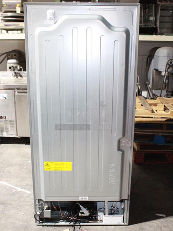 BRAND NEW SCRATCH & DENT! Koolmore KM-RERFDSS-18C 18.5 cu. ft. Stainless-Steel French Door Refrigerator in Silver. 30.1" x 29.5" x 66.6" In Original Packaging. TESTED! WORKS PERFECT! Barely noticeable dent on left side

*This unit is located at our main warehouse approximately 10mins away. The address is 3290 S. Highland Dr. Las Vegas NV 89109.* - Image 7 of 10