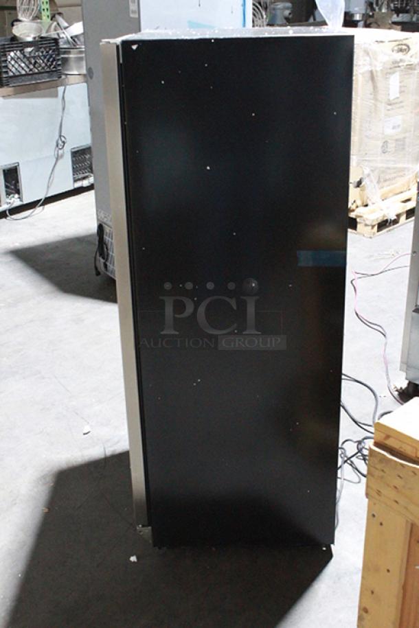 BRAND NEW SCRATCH & DENT! Koolmore KM-CW92DZ-SS 23 in. Dual Zone, Full Glass Door, Wine Cooler Refrigerator, Freestanding or Built-In Unit, 9.7 cu ft. Display up to 92-Bottle WineCollection 22.4" x 23.4" x 55" IN ORIGINAL PACKAGING!  TESTED! WORKS PERFECT! Dent on the bottom left. White stuff is styrofoam from the packaging. 
*This unit is located at our main warehouse approximately 10mins away. The address is 3290 S. Highland Dr. Las Vegas NV 89109.* - Image 13 of 13