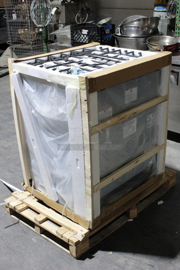 DO NOT MISS OUT!!! BRAND NEW! Koolmore FR30G-SS 30 in. Stainless-Steel Professional Gas Range. In Sealed Manufacturer Packaging. 25" x 29.9" x 35.4"  ONLY OBSERVABLE DEFECT IS A MINOR SCRATCH!!! (see photos). 

*This unit is located at our main warehouse approximately 10mins away. The address is 3290 S. Highland Dr. Las Vegas NV 89109.* - Image 6 of 9