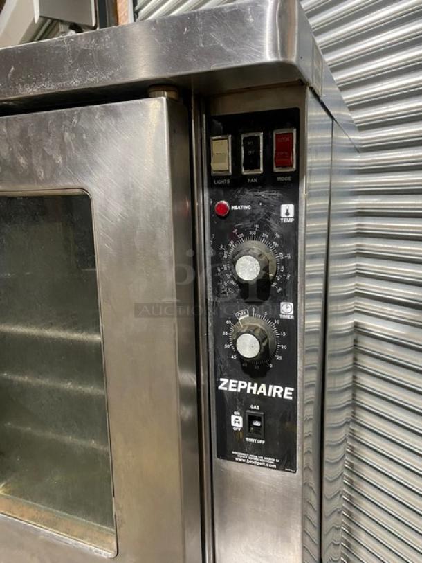 Blodgett Zephaire Series Commercial Stainless Steel Natural Gas Powered Convection Oven! Model: ZEPHAIRE-200-G-ES SN: 072015CH029T! Double Stacked! With Garland Master 200 Series Commercial Stainless Steel Natural Gas Powered Convection Oven! With Wire Oven Racks! On Casters! 2X Your Bid Make One Unit! - Image 6 of 13
