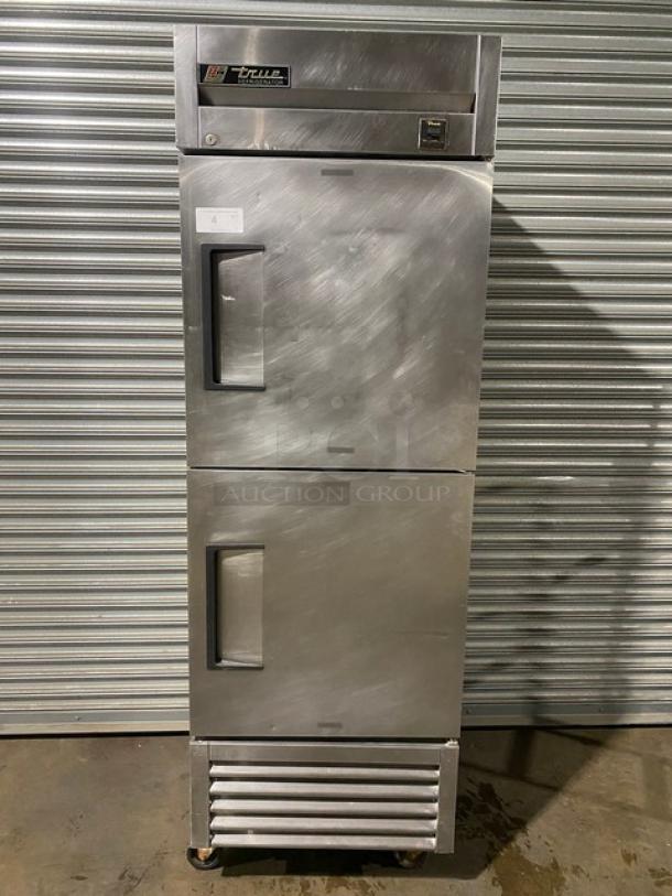 True Commercial Stainless Steel Solid Half Door Single Section Reach In Refrigerator! With Poly Coated Wire Racks! Model: TS-23-2 SN: 6980355!  115V 1 Phase! On Casters! - Image 1 of 10