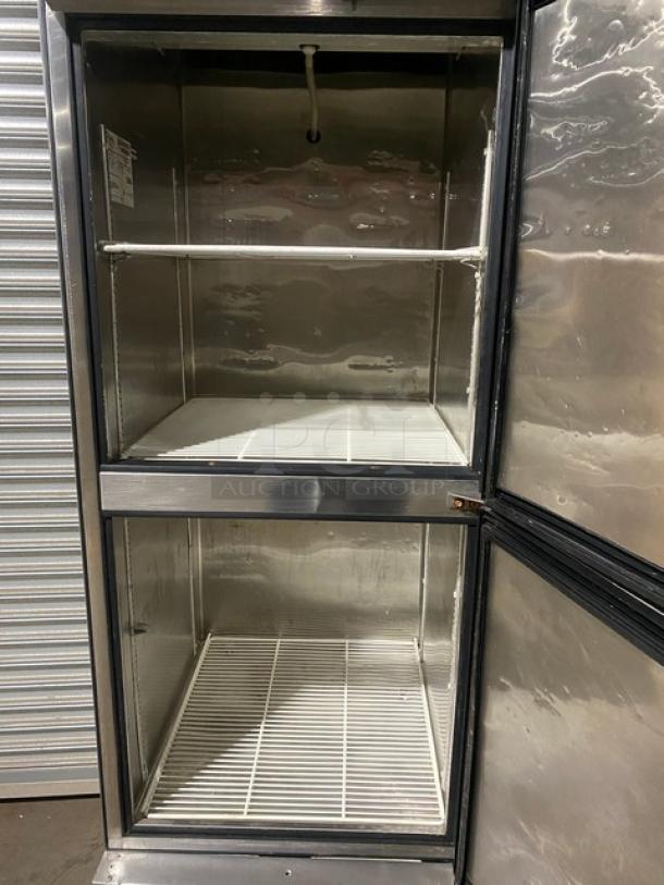 True Commercial Stainless Steel Solid Half Door Single Section Reach In Refrigerator! With Poly Coated Wire Racks! Model: TS-23-2 SN: 6980355!  115V 1 Phase! On Casters! - Image 5 of 10
