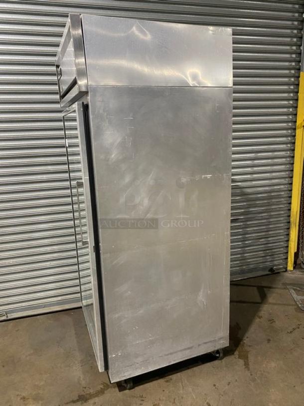 Continental Commercial Stainless Steel Single Glass Door Extra-Wide Reach In Refrigerator Merchandiser! With Wire Racks! Model: 1RX-GD SN: 14451509! 115V 1 Phase! On Casters! - Image 2 of 10