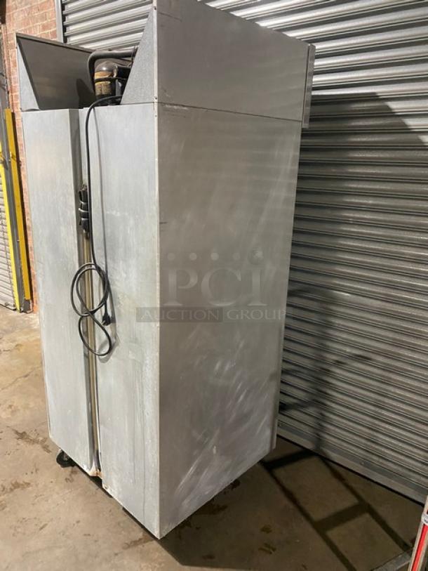 Continental Commercial Stainless Steel Single Glass Door Extra-Wide Reach In Refrigerator Merchandiser! With Wire Racks! Model: 1RX-GD SN: 14451509! 115V 1 Phase! On Casters! - Image 4 of 10