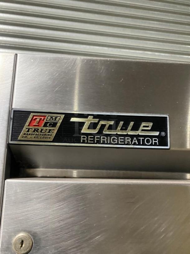 True Commercial Stainless Steel Solid Half Door Single Section Reach In Refrigerator! With Poly Coated Wire Racks! Model: TS-23-2 SN: 6980355!  115V 1 Phase! On Casters! - Image 7 of 10
