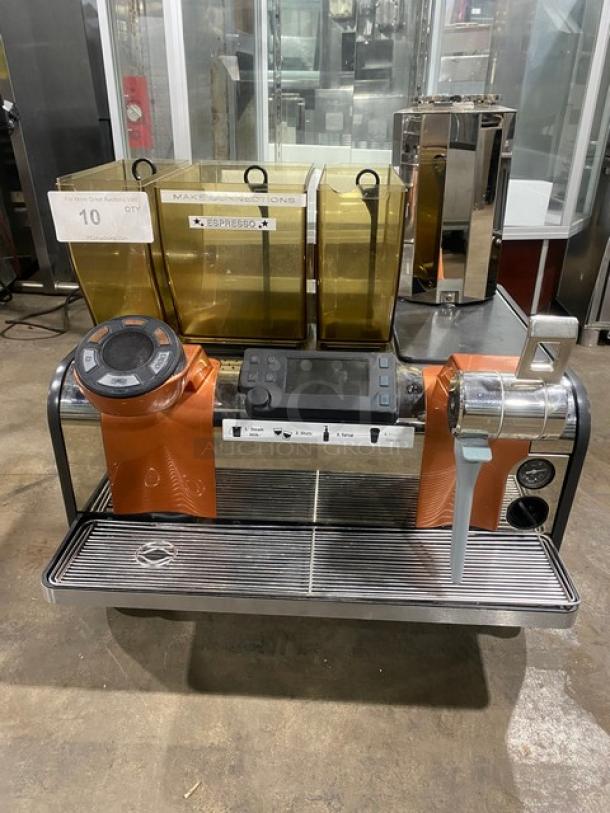 Thermoplan Starbucks Style Mastrena II Series Commercial Stainless Steel Countertop Espresso Machine! With 3 Bean Hoppers! Model: M2-CS! 208V - Image 1 of 10