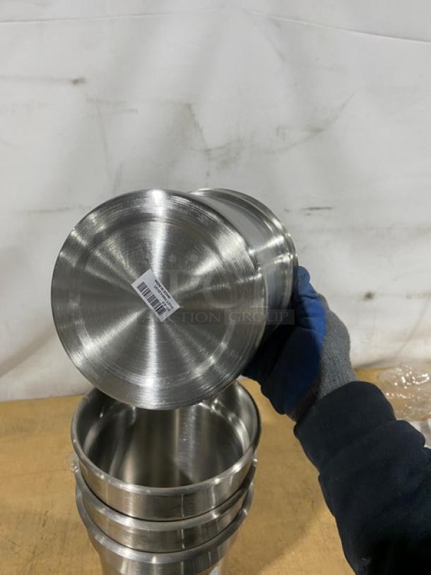 Commercial Stainless Steel 4.25 Quart Vegetable Inset Pans! With Lids! 4X Your Bid! - Image 6 of 8