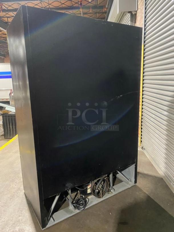 Beverage-Air Commercial Black Double Glass Swing Door Reach In Refrigerator Merchandiser! With Poly Coated Wire Racks! Model: MT49-B! 115V 1 Phase! - Image 3 of 9