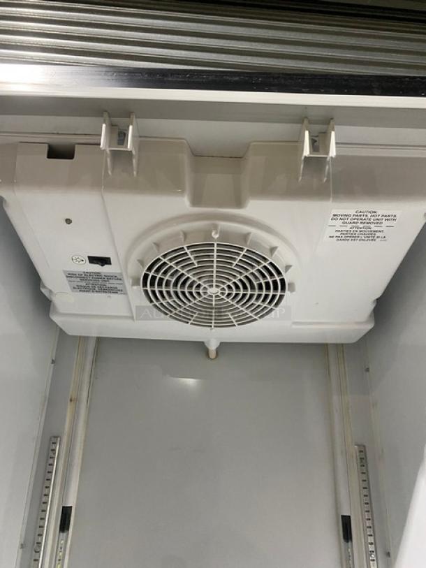 Imbera Coca'Cola Style Commercial Black Single Glass Swing Door Reach In Refrigerator Merchandiser! Energy Star Certified! With Poly Coated Wire Rack! Model: G319 C02 SN: 111161212850! 115V 1 Phase! - Image 6 of 8