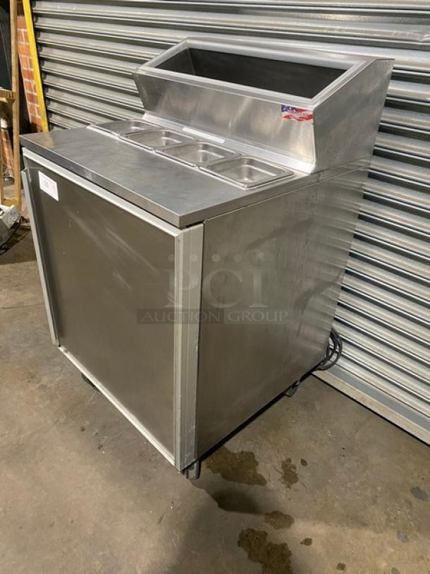 Silver King Commercial Stainless Steel Single Door Refrigerated Topping/Condiment Station! With Poly Coated Wire Rack! Model: SKFSM SN: SBEC162203A! 115V! On Casters! - Image 2 of 11