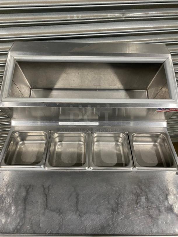 Silver King Commercial Stainless Steel Single Door Refrigerated Topping/Condiment Station! With Poly Coated Wire Rack! Model: SKFSM SN: SBEC162203A! 115V! On Casters! - Image 5 of 11