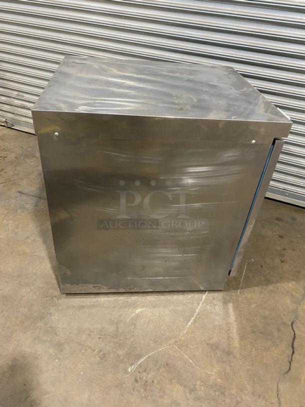 Delfield Commercial Stainless Steel Undercounter Single Door Refrigerator! With Poly Coated Wire Rack! Model: UC4427N SN: 1409152002020! 115V 1 Phase! On Casters! - Image 4 of 9