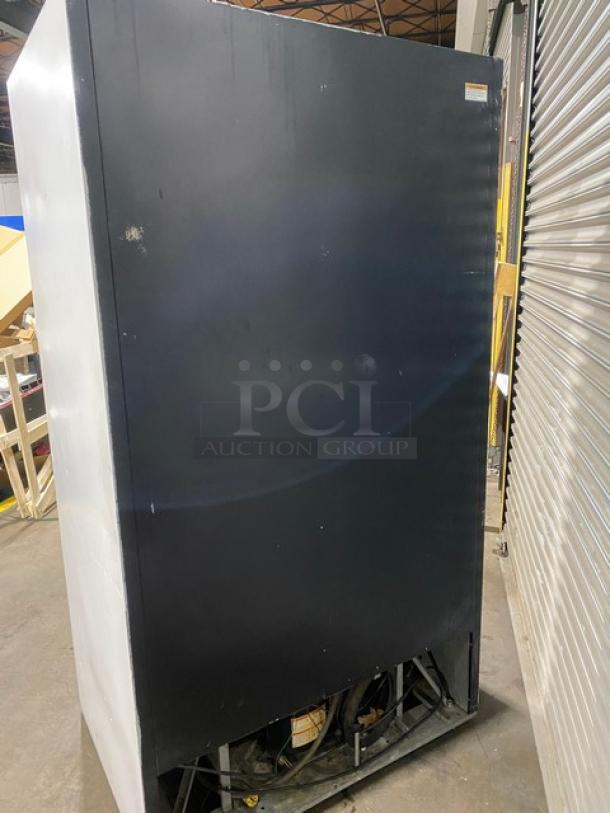 Beverage-Air CMX Series Commercial Double Glass Sliding Door Reach In Refrigerator Merchandiser! With Poly Coated Wire Racks! Model: MT38 SN: 0607X49329! 115V 1 Phase! - Image 3 of 8