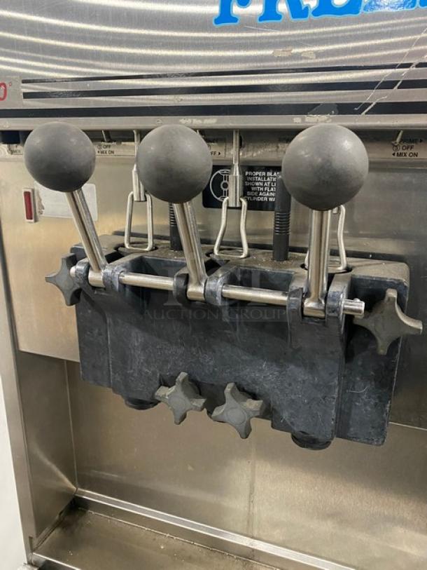 Electro Freeze Freedom 360 Series Commercial Stainless Steel Air-Cooled Dual Flavor Twist Soft Serve Ice Cream/Frozen Yogurt Machine! With 2 Hoppers & 3 Dispensers! Model: 88TN-CMT-213 SN: A2F105! 230V 1 Phase! On Legs! - Image 6 of 12