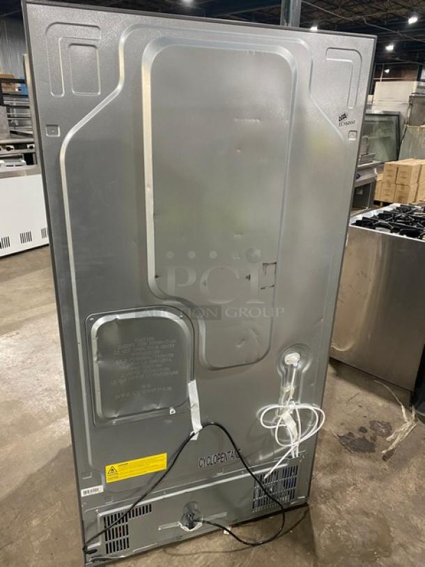 Thor Kitchen Commercial Stainless Steel Solid French Door 2 Drawer Free-Standing Reach In Refrigerator/Freezer Combo! With Built In Ice Maker! With Shelves, Drawers & Ice Scooper! With Digital Controls! Model: HRF3601F-V1 SN: HRF3601FV122070162! 115V 1 Phase! - Image 3 of 10