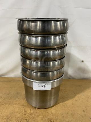 Commercial Stainless Steel Vegetable Inset Pans! 6X Your Bid!