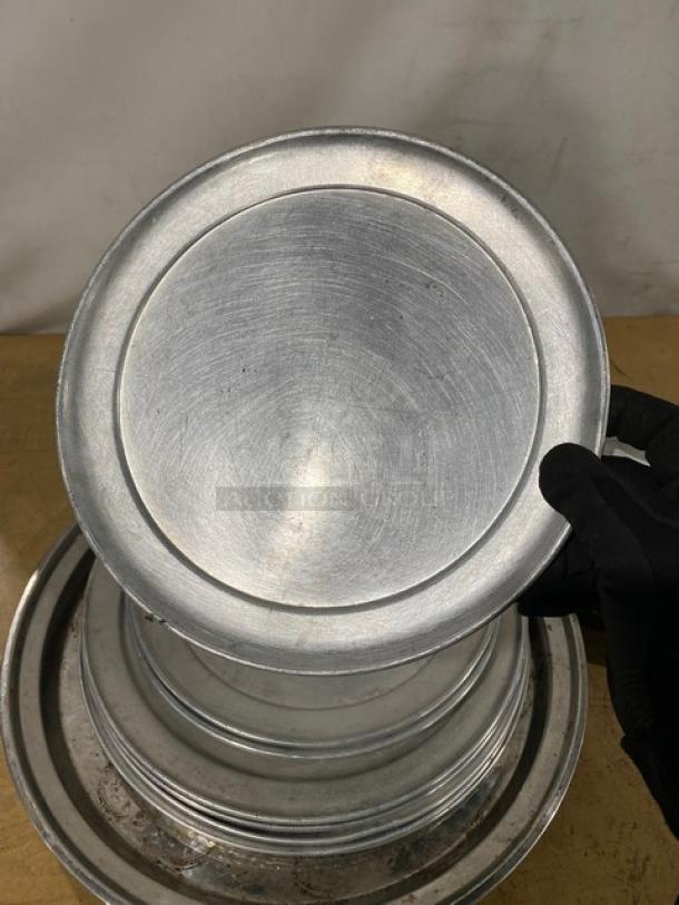 Lot Of Mixed Commercial Stainless Steel Round Serving Platters! All One Money! - Image 4 of 7