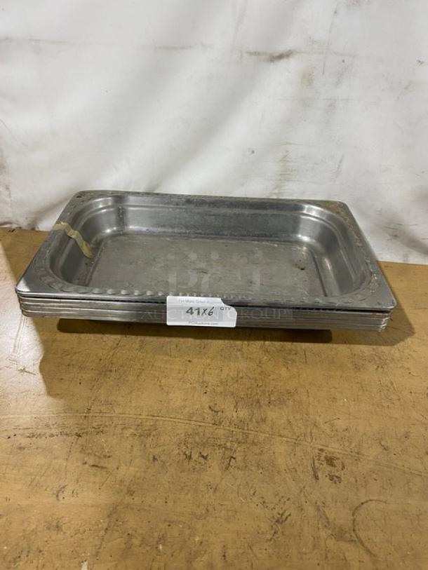 Commercial Stainless Steel Decorative Steam Table/Hotel Pans! 6X Your Bid! - Image 1 of 6