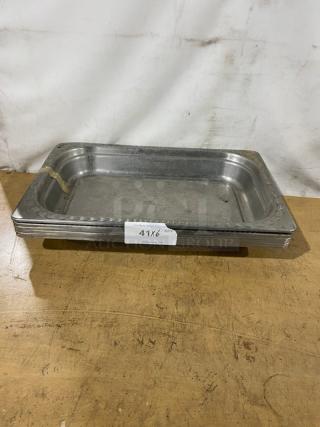 Commercial Stainless Steel Decorative Steam Table/Hotel Pans! 6X Your Bid!