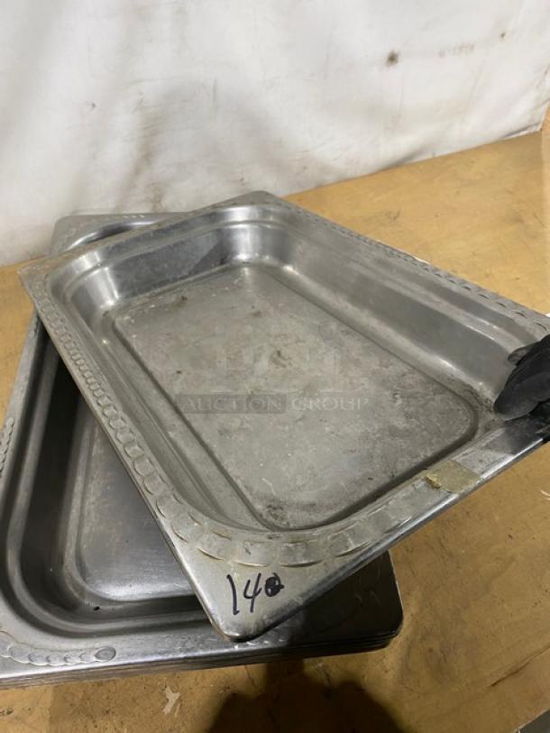 Commercial Stainless Steel Decorative Steam Table/Hotel Pans! 6X Your Bid! - Image 5 of 6
