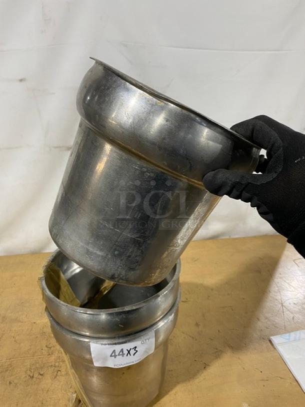 Commercial Stainless Steel Vegetable Inset Pans! 3X Your Bid! - Image 3 of 5