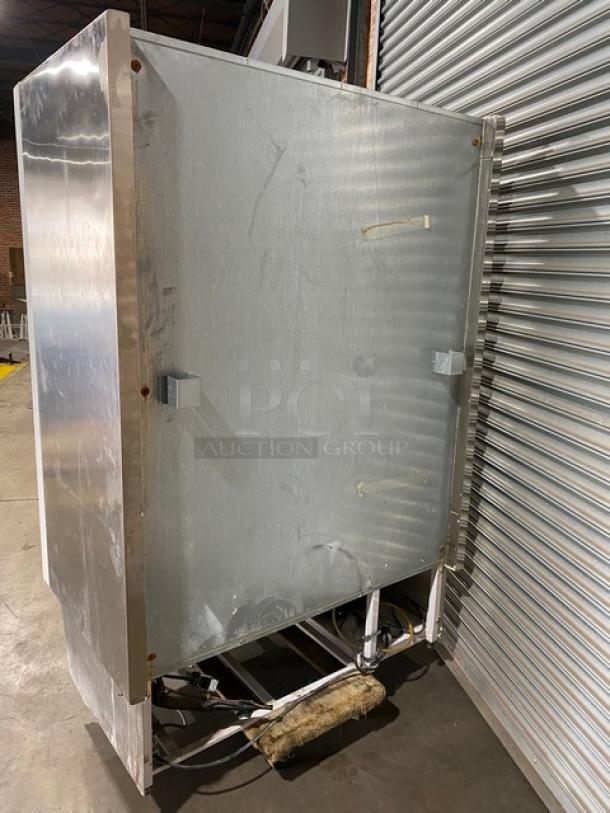 GTI Designs Commercial Stainless Steel Self-Contained 4 Tier Refrigerated Open Grab-N-Go Merchandiser Display Case! With Adjustable Shelves & Tag/Label Holders! With Pull Down Night Curtain! With Remote Compressor! - Image 3 of 11