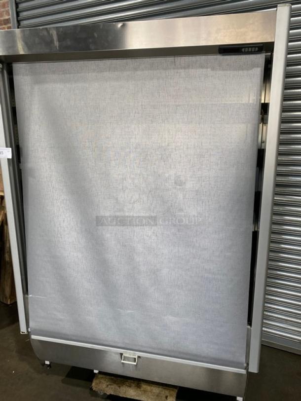 GTI Designs Commercial Stainless Steel Self-Contained 4 Tier Refrigerated Open Grab-N-Go Merchandiser Display Case! With Adjustable Shelves & Tag/Label Holders! With Pull Down Night Curtain! With Remote Compressor! - Image 6 of 11