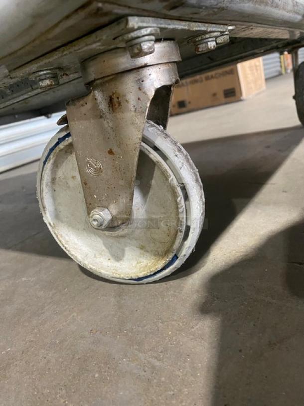 Victory Commercial Stainless Steel Solid Single Door Air Curtain Refrigerator! With Built In Pan Holding Racks! With Rear Mounted Push Bar Handle & Rubber Bumpers! Model: ACRS-1D-S7-STS SN: E0055797! 115V 1 Phase! On Casters! - Image 8 of 10