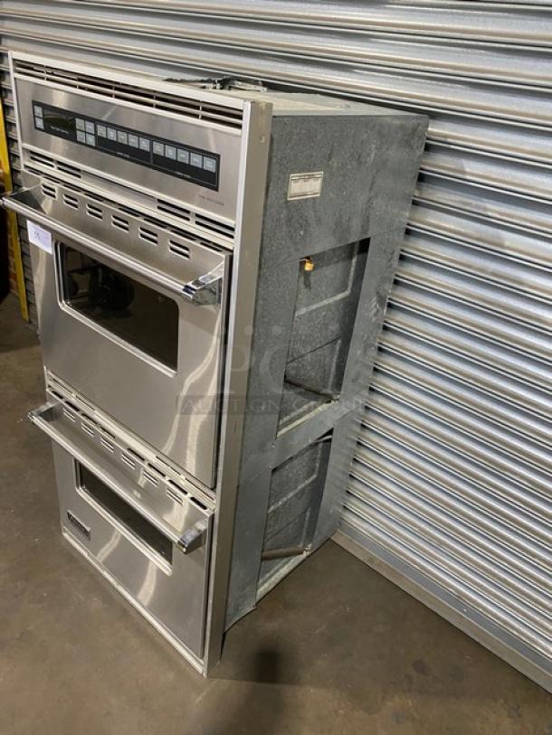 Viking Range Commercial Stainless Steel Natural Gas/LP Powered Double Wall Oven! With Wire Oven Racks! Model: VGD0271SS SN: 9901227121! 120V! - Image 2 of 12