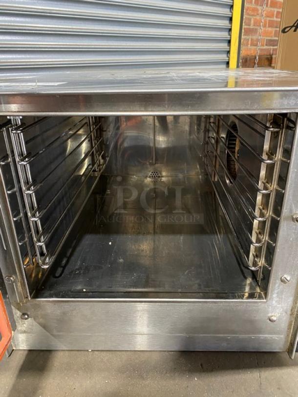 Groen HyPer Steam Series Commercial Stainless Steel Electric Powered Countertop 3 Pan Convection Steamer! With Built In Pan Holding Racks! Model: HY-3E STEAMER SN: 3E1646MS! 208V 3 Phase! - Image 5 of 10