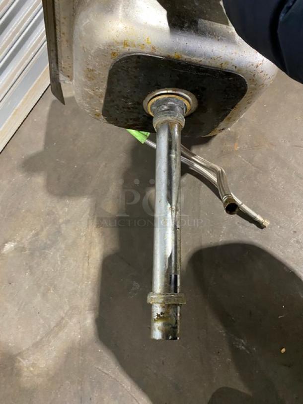 Commercial Stainless Steel Wall Mounted Hand Washing Sink! With Back Splash & Gooseneck Faucet! - Image 7 of 8