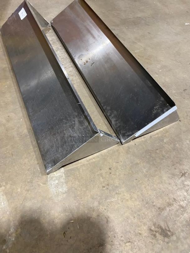 Commercial Stainless Steel 48" x 12" Wall Mounted Storage Shelves! 2X Your Bid! - Image 2 of 8