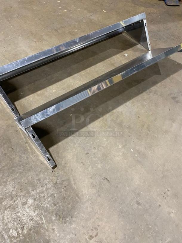 Commercial Stainless Steel 48" x 12" Wall Mounted Storage Shelves! 2X Your Bid! - Image 3 of 8