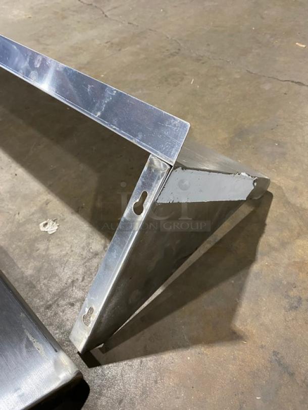 Commercial Stainless Steel 48" x 12" Wall Mounted Storage Shelves! 2X Your Bid! - Image 5 of 8